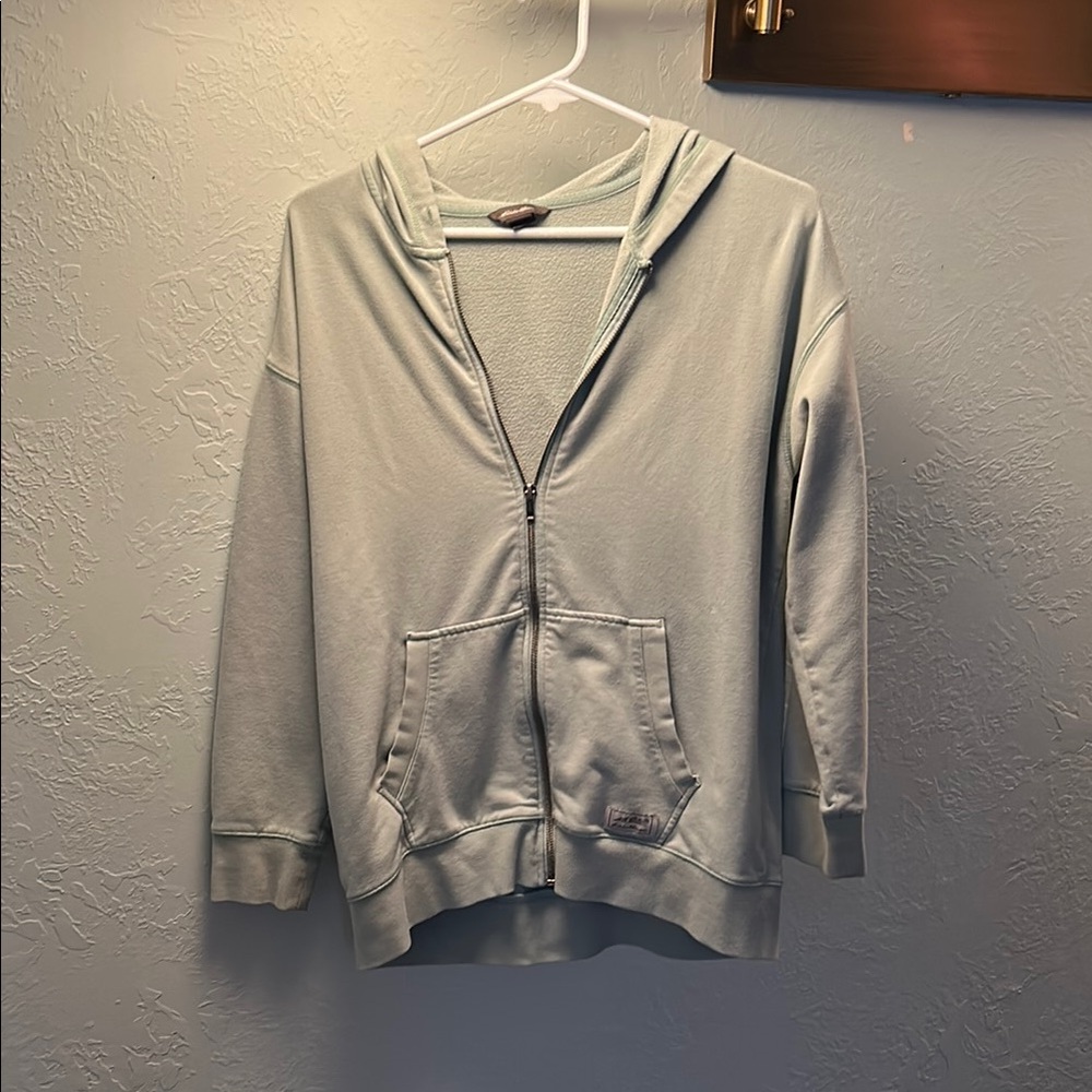 Eddie Bauer sage green zip hoodie Sweatshirt